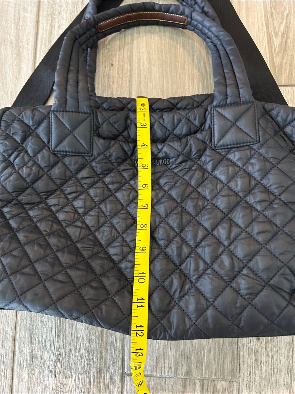 MZ Wallace Jim travel bag Black Quilted Nylon Shoulder Bag - Picture 4 of 15